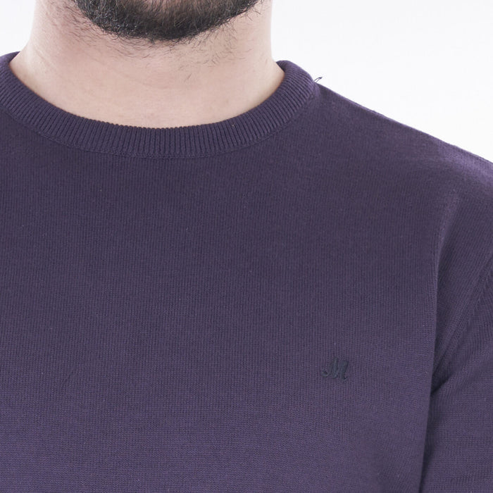 Mineral Ariana Crew Neck Knitwear - Grape - jjdonnelly