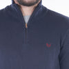 Scott & Wade Brewster 1/4 Zip Knitwear - Navy - jjdonnelly