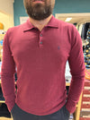 Tom Penn Long Sleeved Knit Polo - Burgundy - jjdonnelly