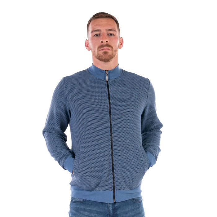 Scott & Wade Carbery Zip Sweat Jacket - Indigo - jjdonnelly