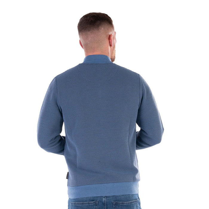 Scott & Wade Carbery Zip Sweat Jacket - Indigo - jjdonnelly