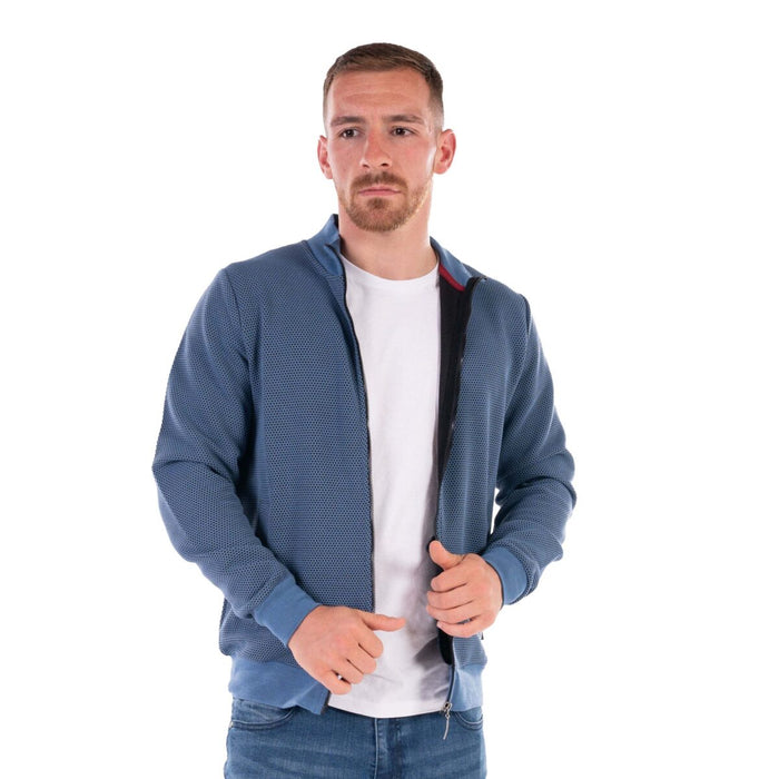 Scott & Wade Carbery Zip Sweat Jacket - Indigo - jjdonnelly