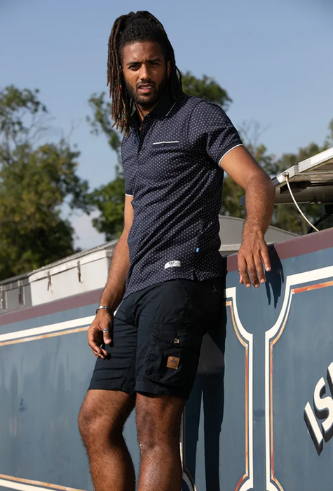 Duke Darwin Polo Shirt - Navy - jjdonnelly