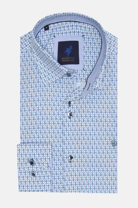 Benetti Stephen Modern Fit Shirt - Green - jjdonnelly