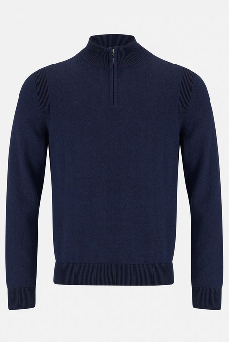 Benetti Brosna 1/4 Zip Knitwear - Indigo - jjdonnelly