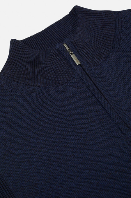 Benetti Brosna 1/4 Zip Knitwear - Indigo - jjdonnelly