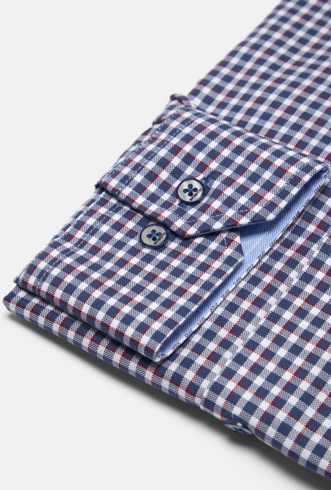 Benetti Capri Modern Fit Check Shirt -  Navy - jjdonnelly