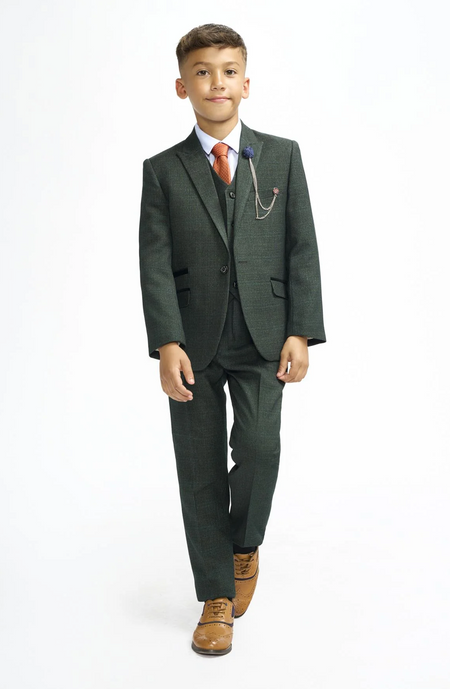 Cavani Boys Caridi Olive Suit - jjdonnelly