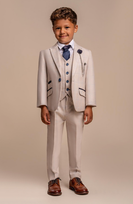 Cavani Boys Caridi Beige Suit - jjdonnelly