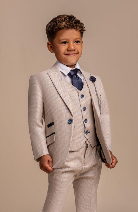 Cavani Boys Caridi Beige Suit - jjdonnelly