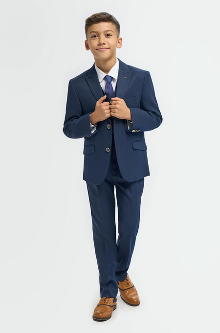 Cavani Boys Topez Navy Suit - jjdonnelly