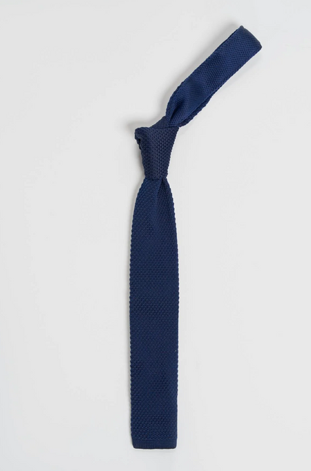 Cavani Boys Knitted Tie Set - Navy - jjdonnelly