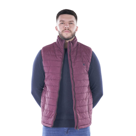 Mineral Trek Padded Gilet - Burgundy - jjdonnelly