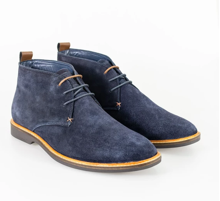 Cavani Sahara Suede Boot - Navy - jjdonnelly