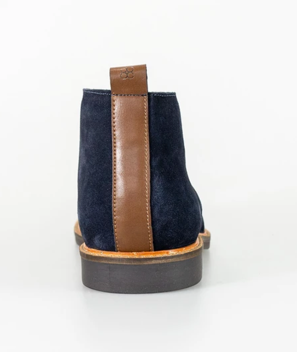 Cavani Sahara Suede Boot - Navy - jjdonnelly